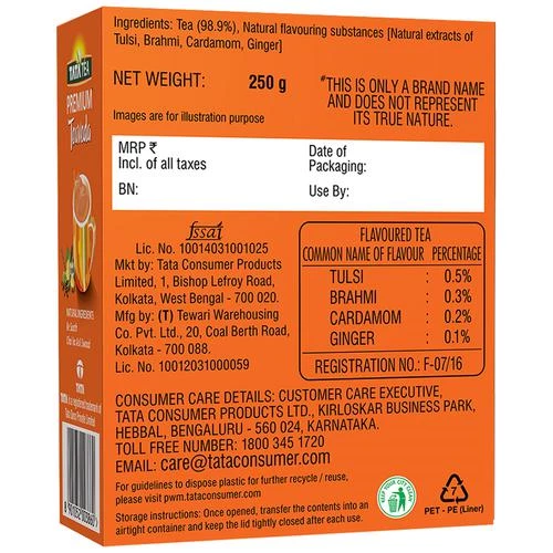 Tata Tea Premium Teaveda - Assam Tea Leaves With Elaichi Tulsi, 250 g-3.webp